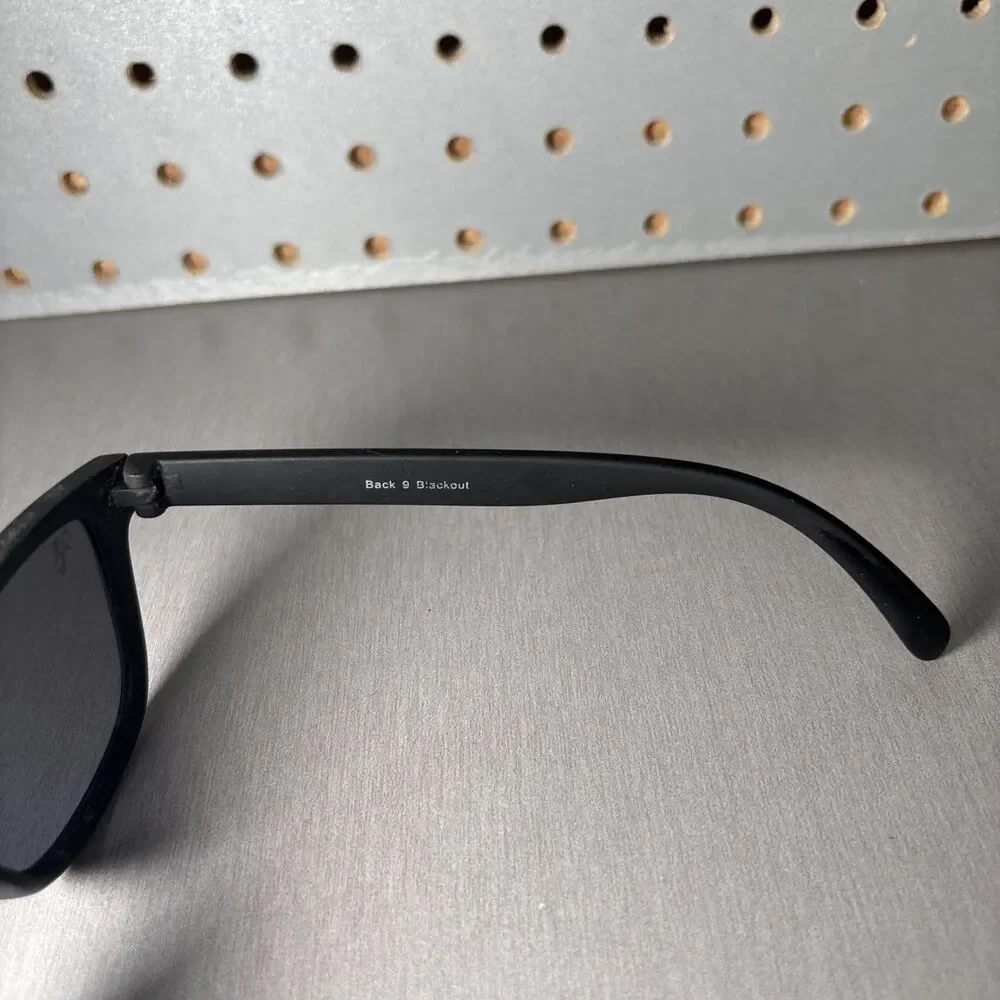 Goodr Sunglasses Back 9 Blackout Black Polarized Sports Active Running Golf